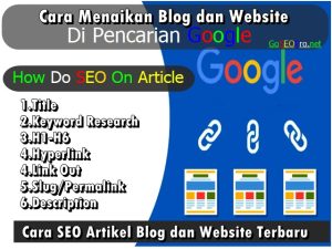 cara seo artikel blog